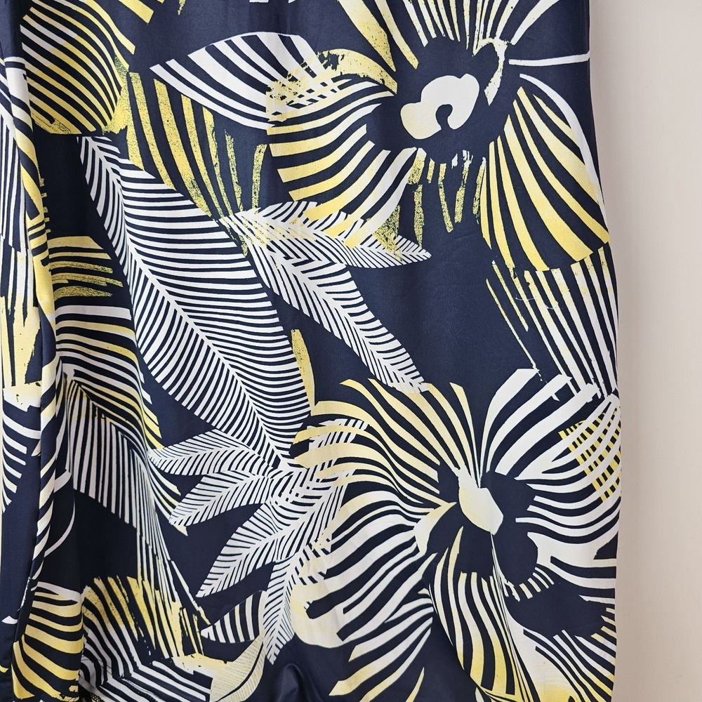 Columbia Womens Medium NWT $50 Midway Bay Sleeveless Dress Blue Yellow Hawaiian - Picture 7 of 12